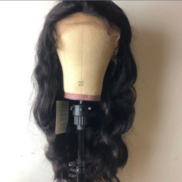♥️ BLACK 100% HUMAN  22” LOOSE WAVY LACE FRONT WIG main image 7